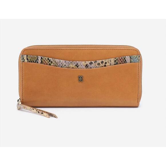 HOBO Handbags - NEW HOBO women's max large zip around wallet in natural